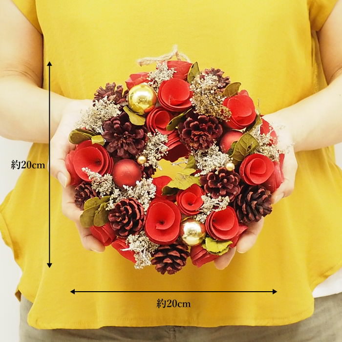 クリスマスリース 玄関 北欧 おしゃれ 花 リ...の詳細画像3