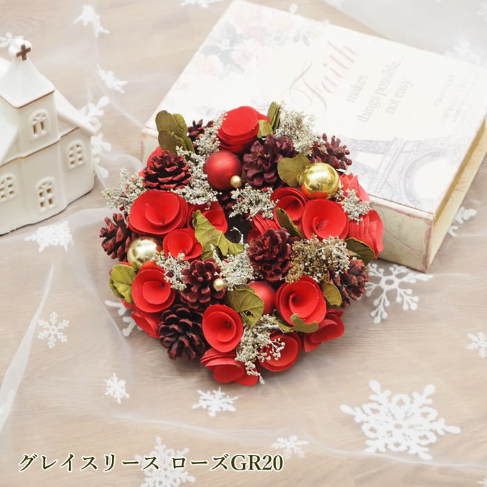 クリスマスリース 玄関 北欧 おしゃれ 花 リ...の詳細画像5