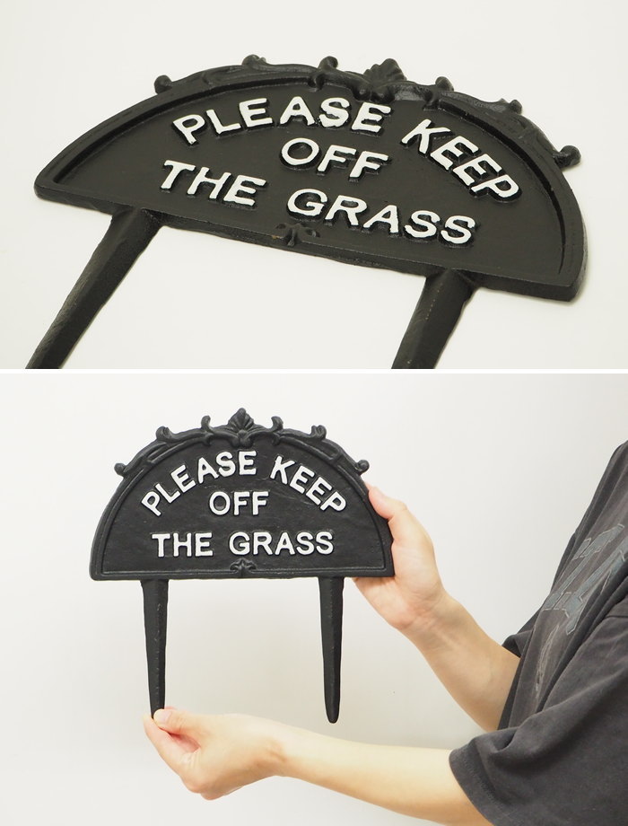 サインプレート おしゃれ 立ち入り禁止 英語 看板 芝生 ガーデニング