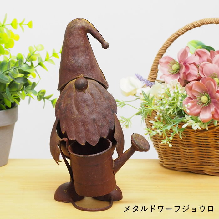 ドワーフ 置物 おしゃれ 玄関 庭 ブリキ ガ...の詳細画像4