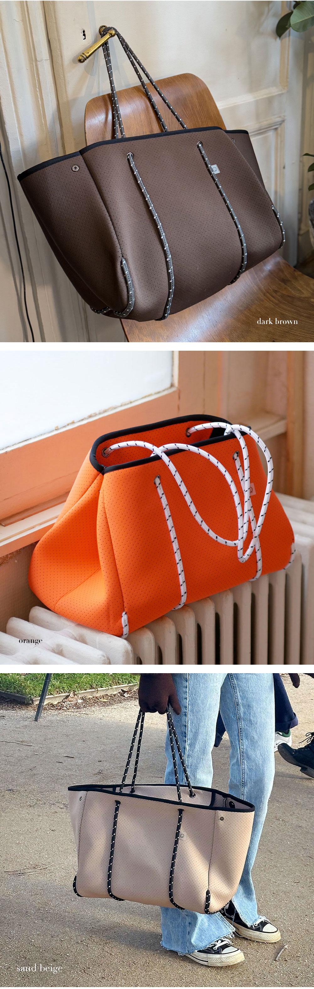 q bag paris マザーズバッグ トートバッグ ネオプレーン 軽い 大