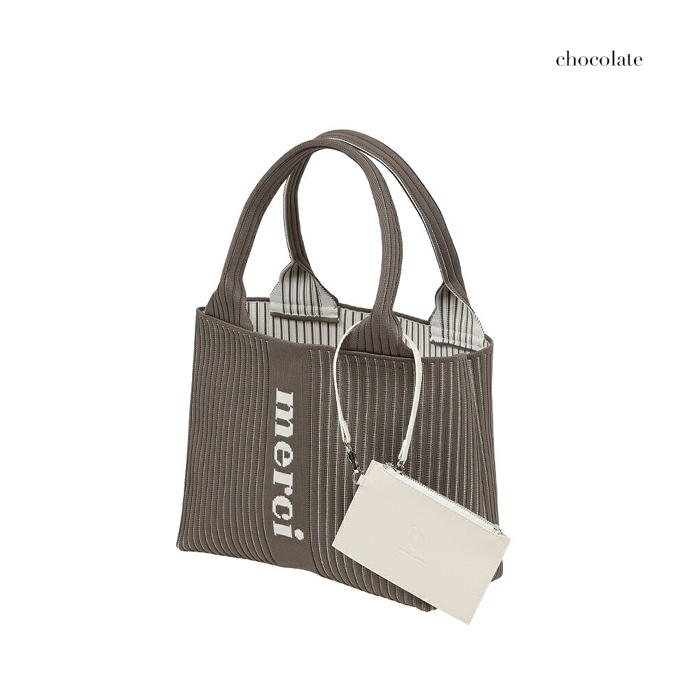 q bag paris トートバッグ ミニトート ニット バッグ ミニ