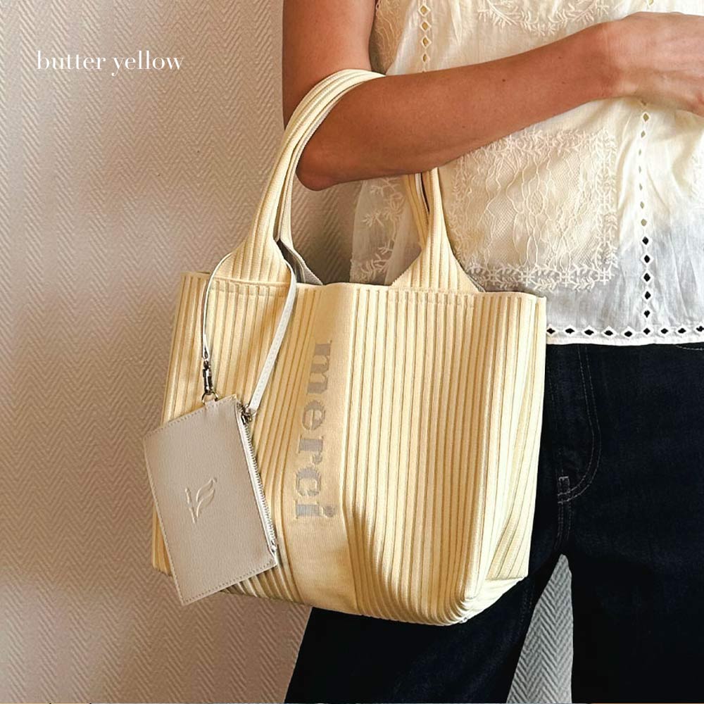 q bag paris トートバッグ ミニトート ニット バッグ ミニ