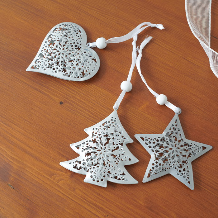 クリスマスツリー オーナメント INGE-GLAS GOODS スター メタル