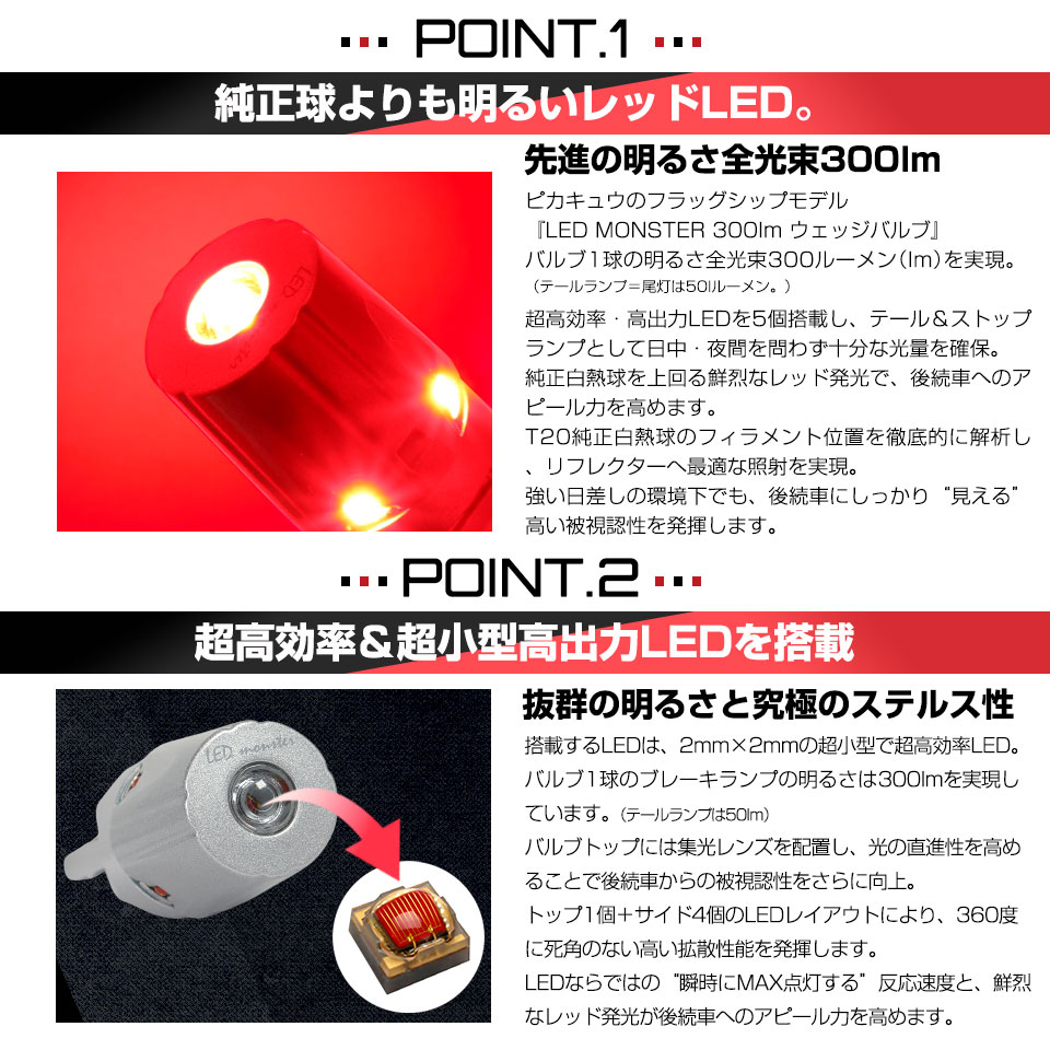 ピカキュウ T20 ダブル led スバル インプレッサスポーツ (GP系) 対応