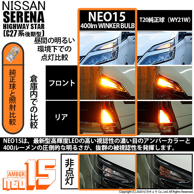 ピカキュウ T20S LED ニッサン セレナ ハイウェイスター (C27系 後期