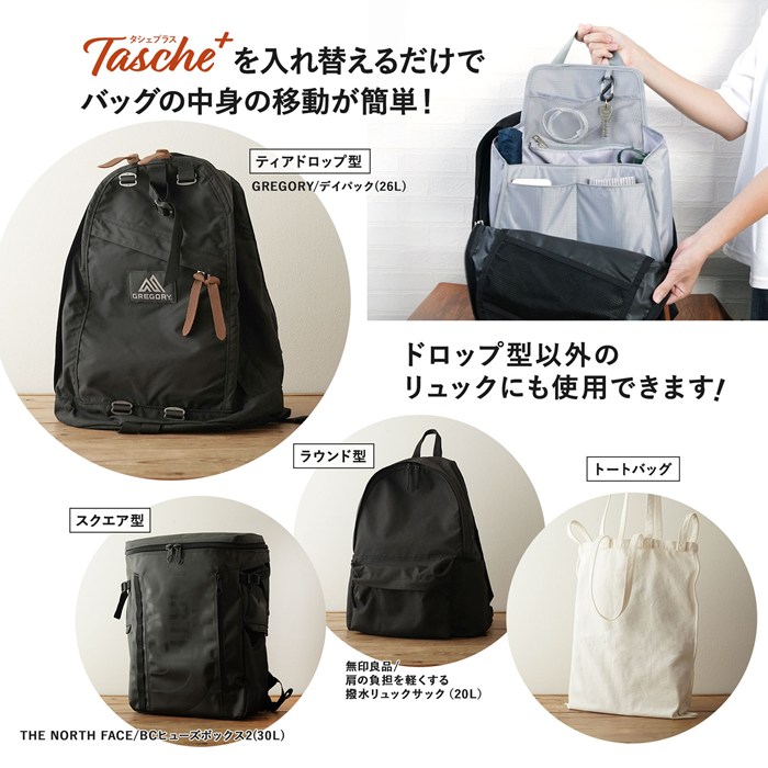 リュックインバック バックインバック Tasche+ タシェプラス 大きめ a4