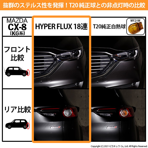 T20S LED マツダ CX-8 (KG5P/2P) 対応 FR ウインカーランプ FLUX