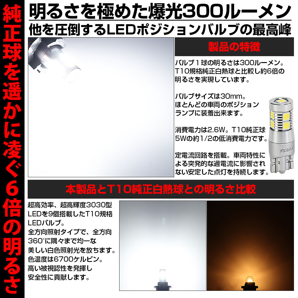 ピカキュウ T10 バルブ LED マツダ マツダ2 (DJ系) 対応 ポジション