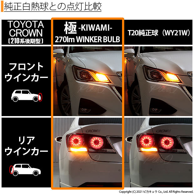 クラウン アスリート 210系 ウィンカーポジション化キット T20