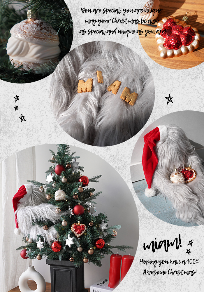 クリスマスオーナメントセット miam ミャム 41点 電飾 ぬいぐるみ付き