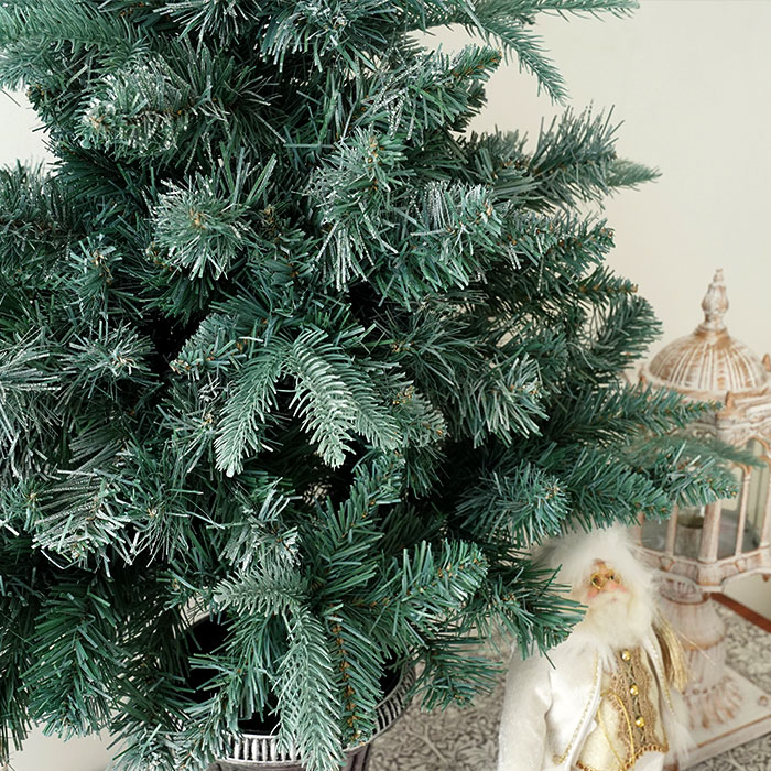 クリスマスツリー 90cm ポットツリー ヌードツリー の木 フロスト