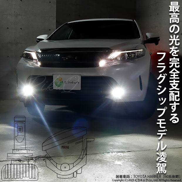 トヨタ ハリアー (60系 後期) 対応 H16 LED ガラスレンズ