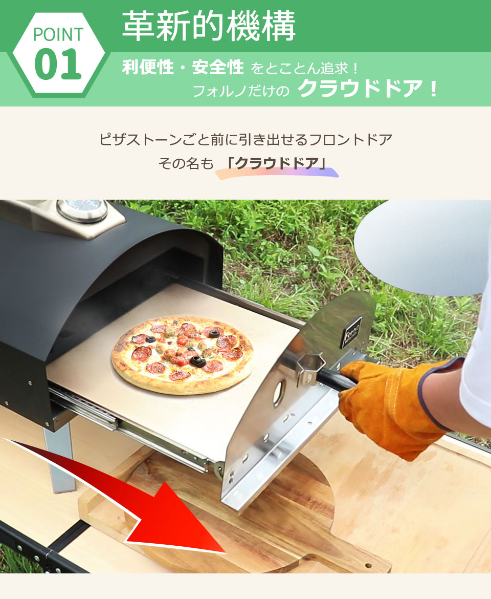 簡単 ピザ窯 ピザオーブンフォルノ Forno アウトドア用 キャンプ用