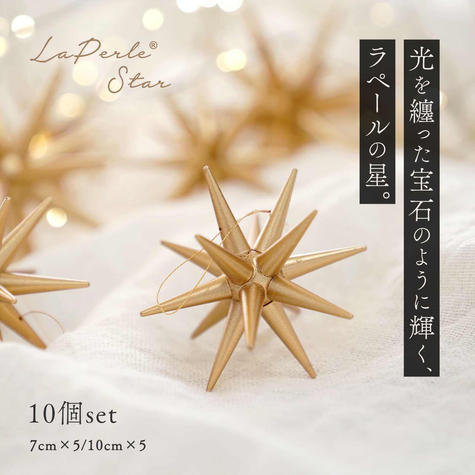 ラペールの星 10個セット クリスマスオーナメント 星 立体 クリスマス