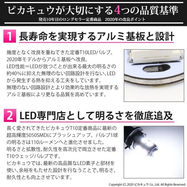 ピカキュウ T10 バルブ LED スズキ エブリィワゴン (DA17W) 対応