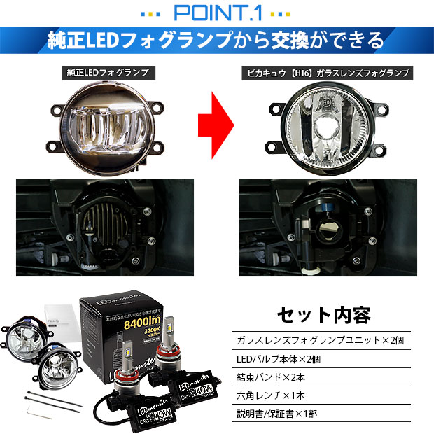 トヨタ アクア GRスポーツ (10系 後期) 対応 バルブ LED MONSTER L8400