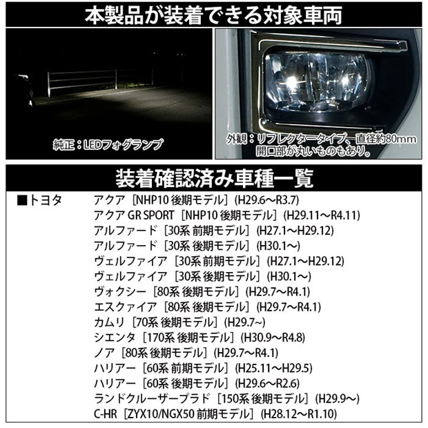 トヨタ ランドクルーザー プラド (150系 後期) 対応 H16 LED ガラス