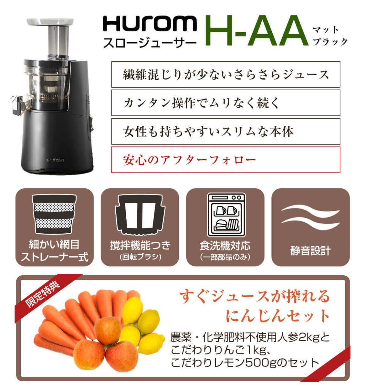大特価放出！ 回転ブラシセット 1個 H2Y部品 ヒューロムスロージューサー hurom