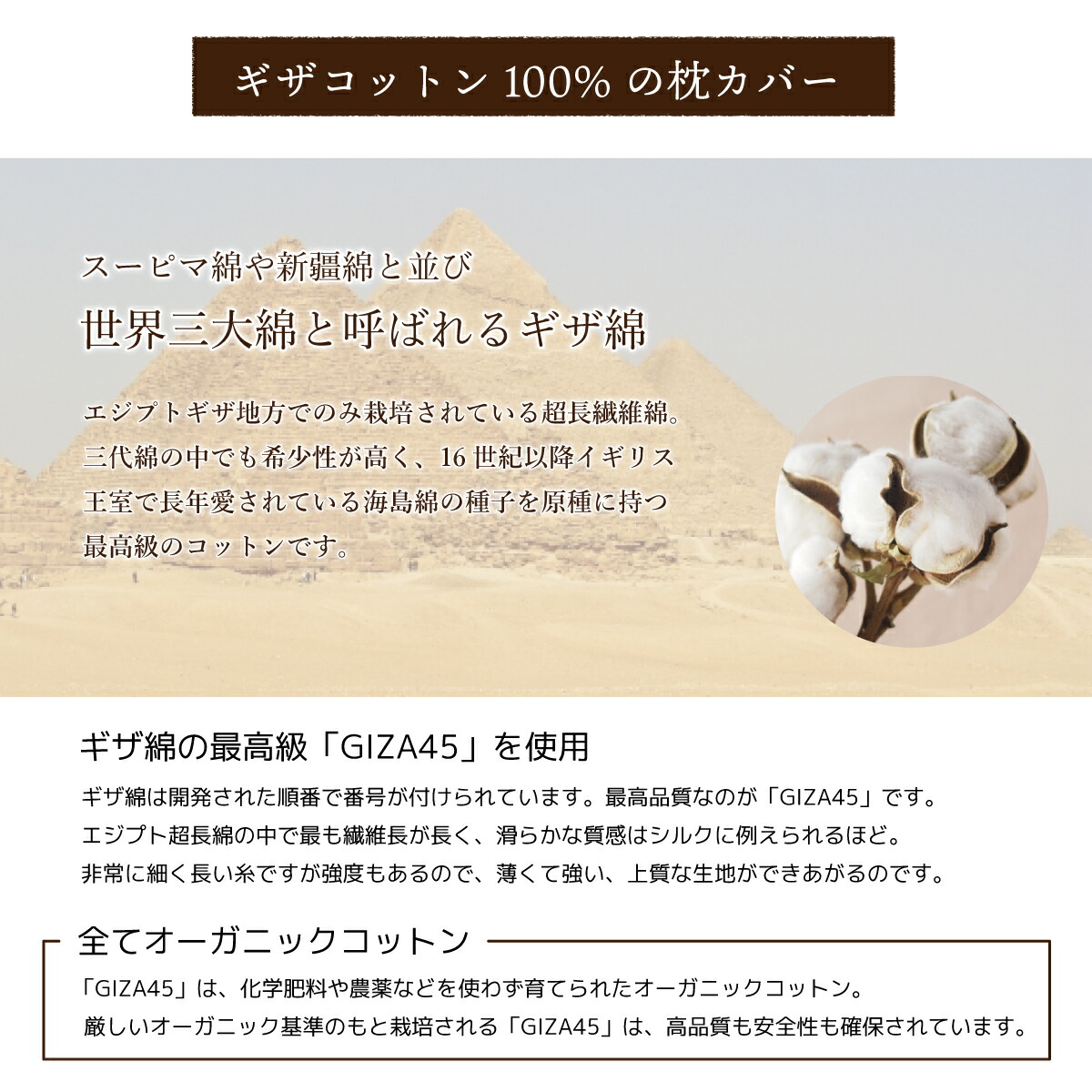 枕カバー 綿100% 80×80cm ハーフボディピロー 専用カバー エジプト綿