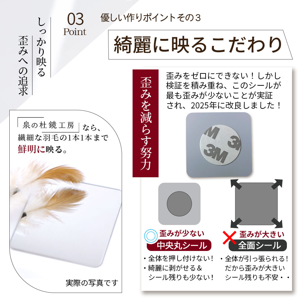 ミラー 2枚セット 鏡 プチ シール コンパクトミラー 薄型 ミニ 手鏡