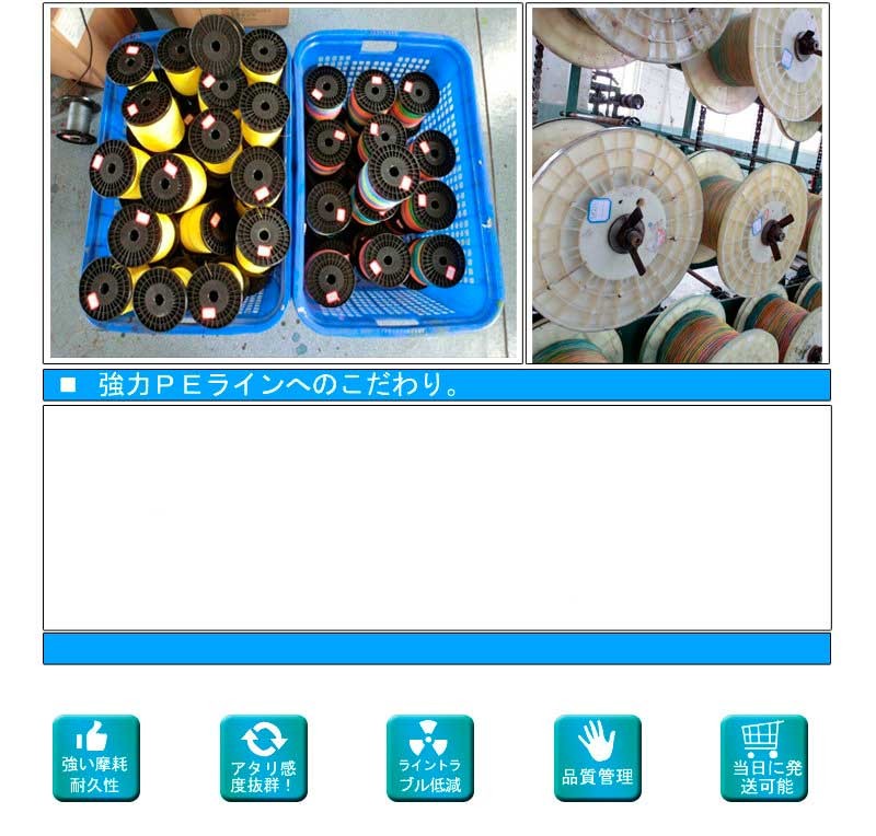送料無料)PEライン 釣り糸 200m【0.8~13号】8本編み 5色 0.8号/1