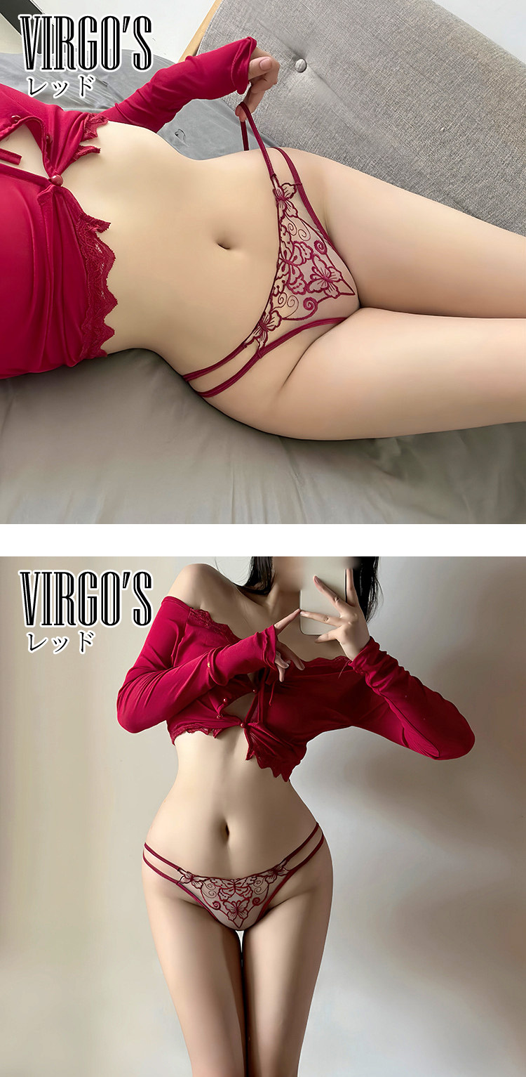 VIRGO'S フラワーパール Tバックショーツ 単品（ショーツ レース パール フラワー セクシー 可愛い Tバック レディース ランジェリー パンティ 女性 |  | 06