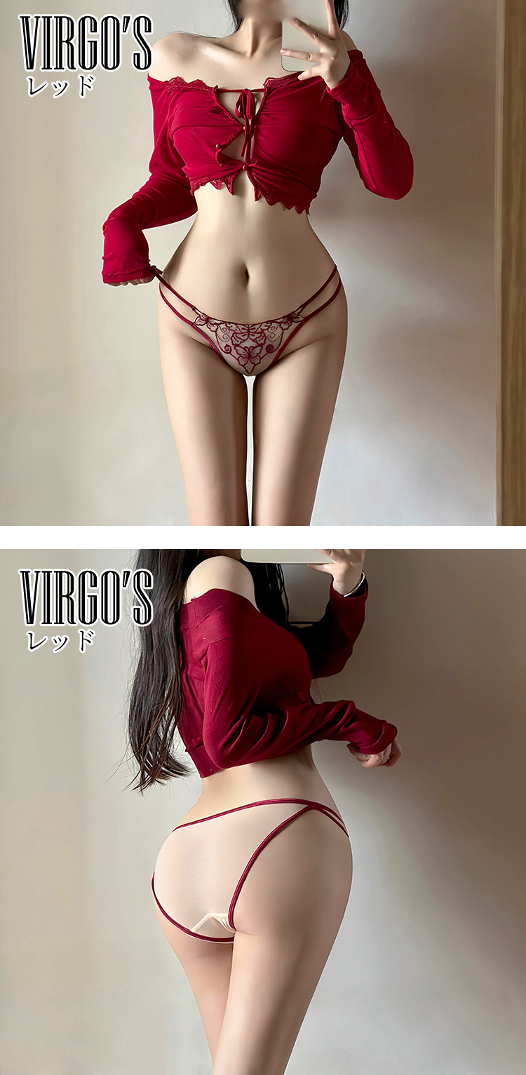 VIRGO'S フラワーパール Tバックショーツ 単品（ショーツ レース パール フラワー セクシー 可愛い Tバック レディース ランジェリー パンティ 女性 |  | 07
