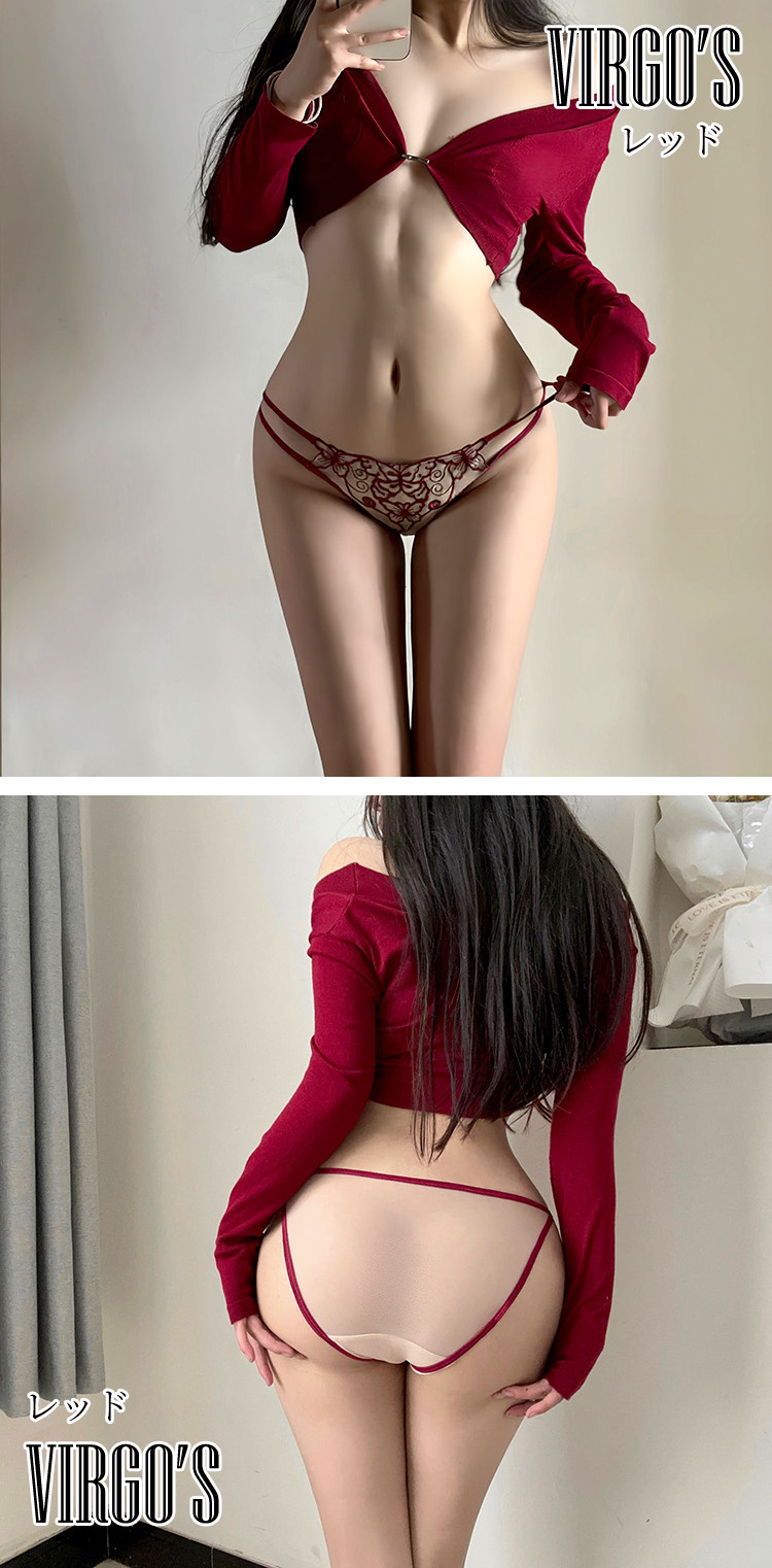 VIRGO'S フラワーパール Tバックショーツ 単品（ショーツ レース パール フラワー セクシー 可愛い Tバック レディース ランジェリー パンティ 女性 |  | 08