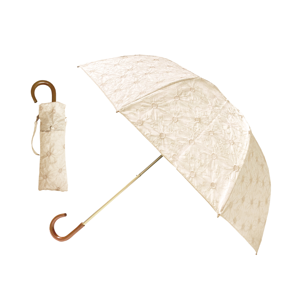 日傘 完全遮光 折りたたみ傘 軽量 晴雨兼用 レディース フリル 雨傘 uv 