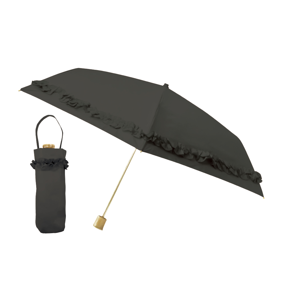 日傘 完全遮光 長傘 折りたたみ傘 晴雨兼用 レディース フリル 雨傘 uvケア 紫外線対策 深張り...