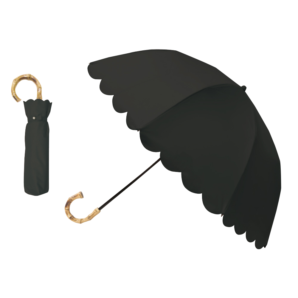 日傘 完全遮光 長傘 折りたたみ傘 晴雨兼用 レディース フリル 雨傘 uvケア 紫外線対策 深張り...