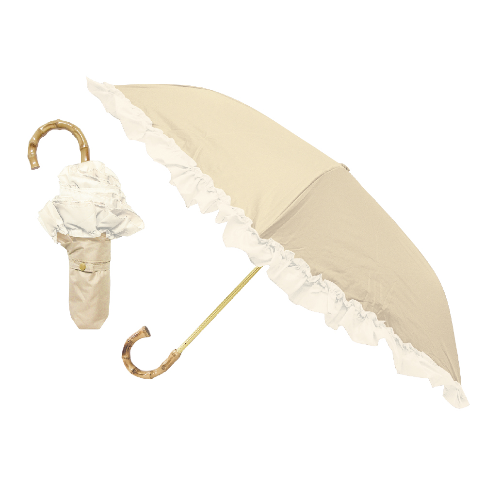日傘 完全遮光 折りたたみ傘 軽量 晴雨兼用 レディース フリル 雨傘 uv 紫外線 3段折 傘 遮...