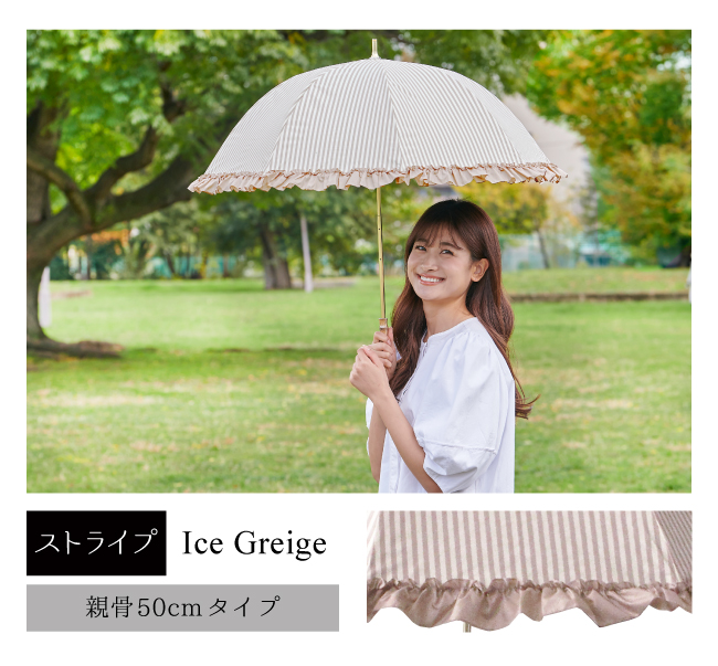 完全遮光 日傘 ピンクトリック フリル 可愛い