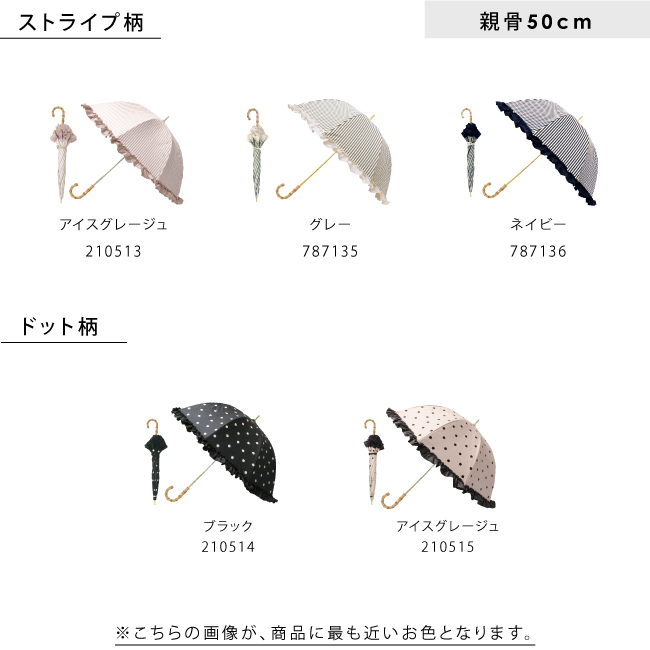 完全遮光 日傘 ピンクトリック フリル 可愛い