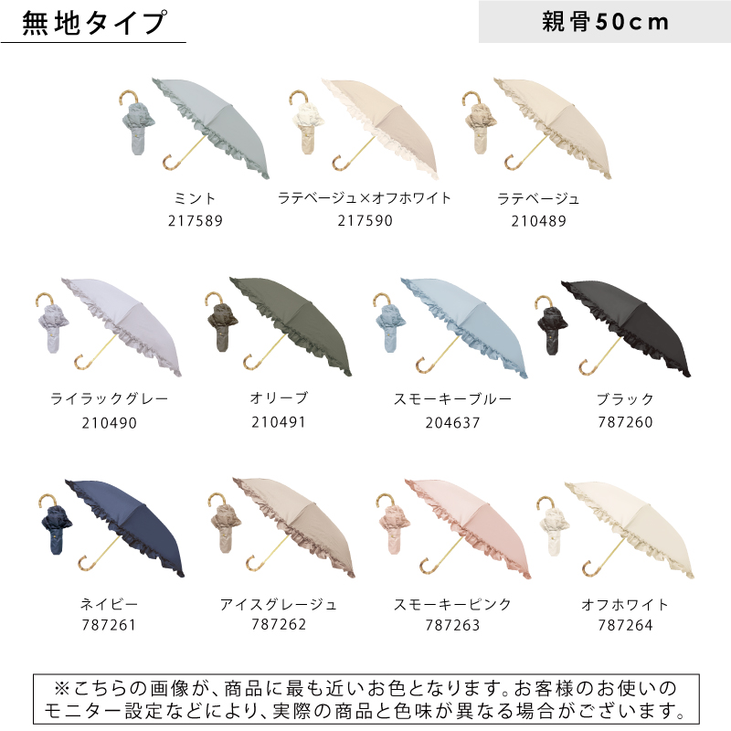 完全遮光 日傘 ピンクトリック フリル 可愛い