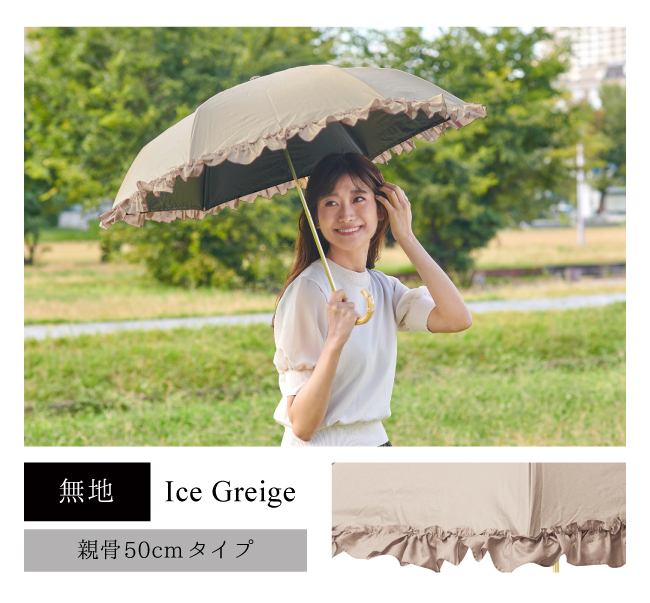 完全遮光 日傘 ピンクトリック フリル 可愛い