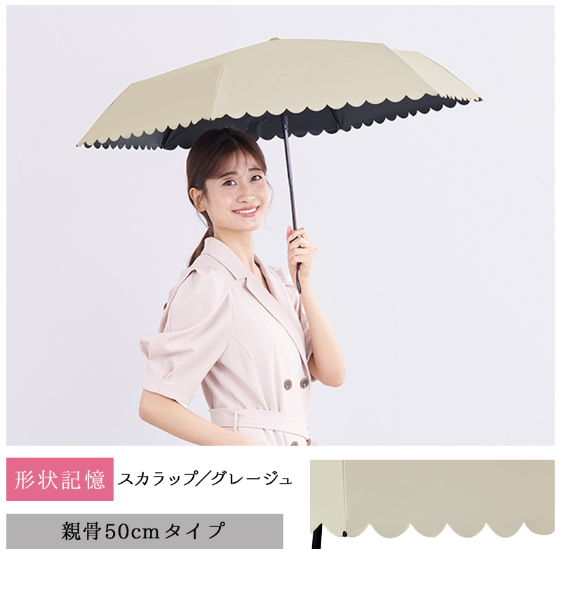 完全遮光 日傘 ピンクトリック フリル 可愛い