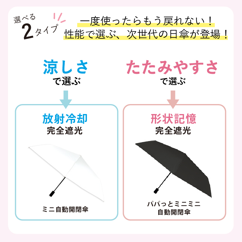 日傘 完全遮光 放射冷却 形状記憶 パパっとミ...の詳細画像3