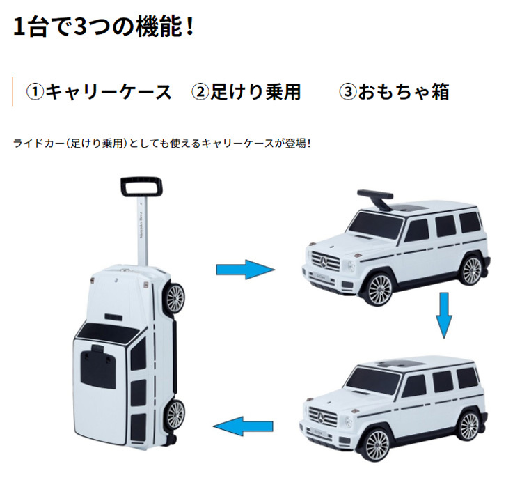 正規品 乗用玩具 2歳 車 足けり メルセデスベンツG-Class キャリーケース＆ライド おもちゃ 子供 キッズ baby kids 乗り物  キャリーカート 帰省 旅行