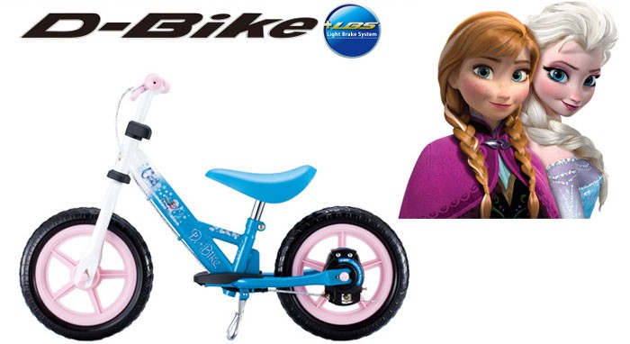 正規品 自転車 D-Bike+LBS ディーバイクLBS アナと雪の女王 アイデス ides Dバイク 足けり自転車 バランスバイク ペダルなし  ブレーキ付 プレゼント kids baby