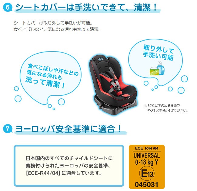 GRACO チャイルドシート G-FLOW レッド ジーフロー アップリカ