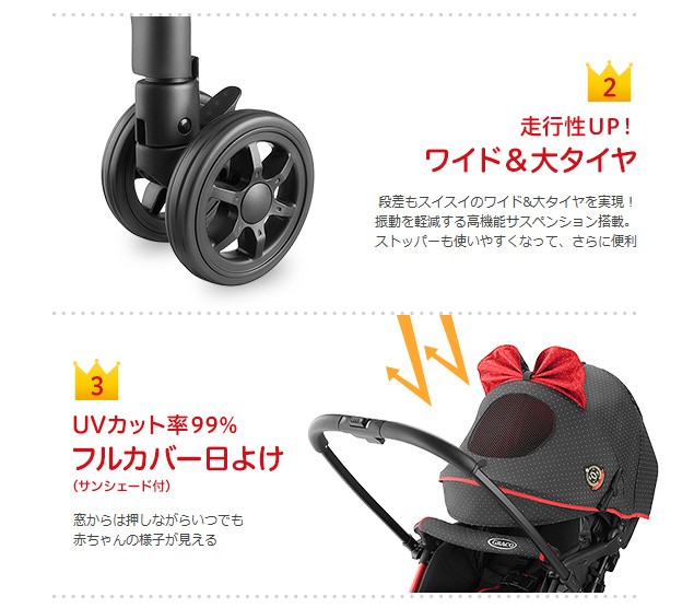 GRACO ベビーカー A型 シティライトRアップ ハローキティ BK