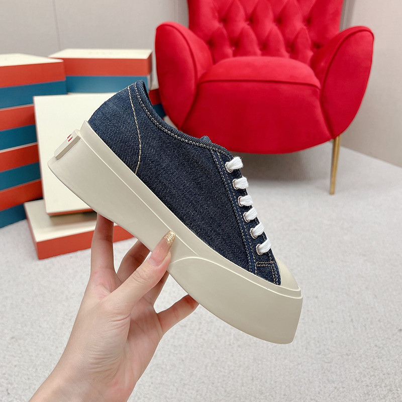 MARNI(マルニ) ブルー デニム製 PABLO レースアップ スニーカー