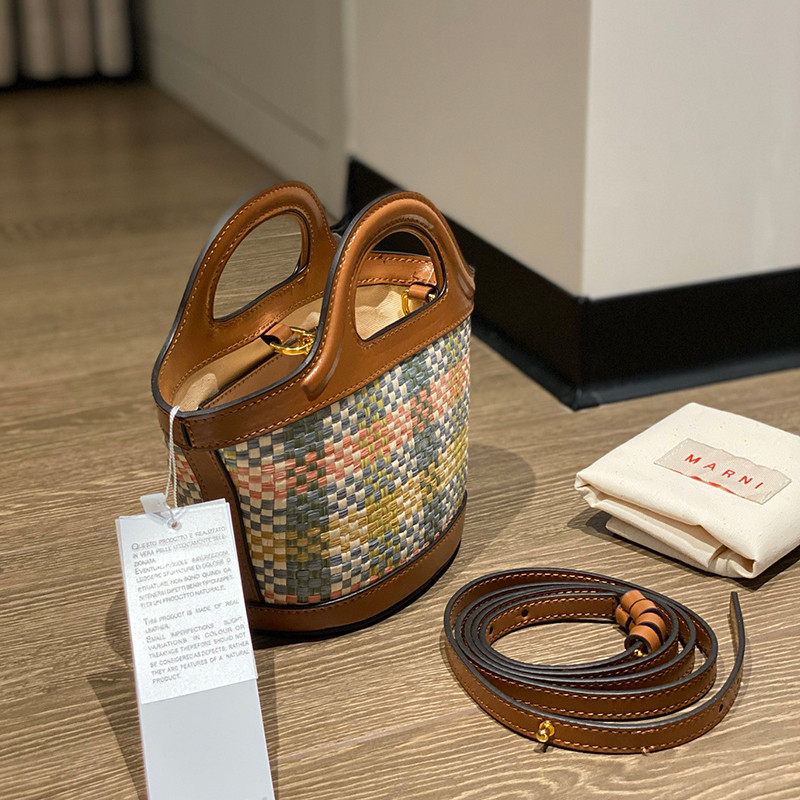 Marni ベージュ＆ブラウン マイクロ Tropicalia トートバッグ 楽天市場】マルニ バッグ かごバッグ ハンドバッグ トートバッグ