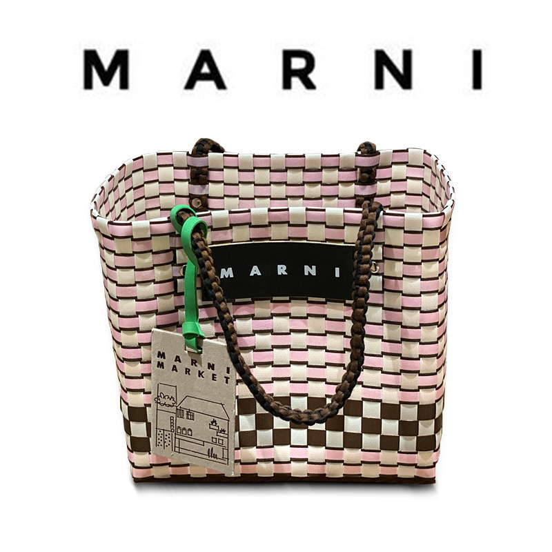 MARNI(マルニ) ブラウン(シュガーピンク) MARNI MARKET JERSEY HANDLE BASKET 編上げ バッグ ハンドバッグ :  300347xyu : PinkyGerbera - 通販 - Yahoo!ショッピング