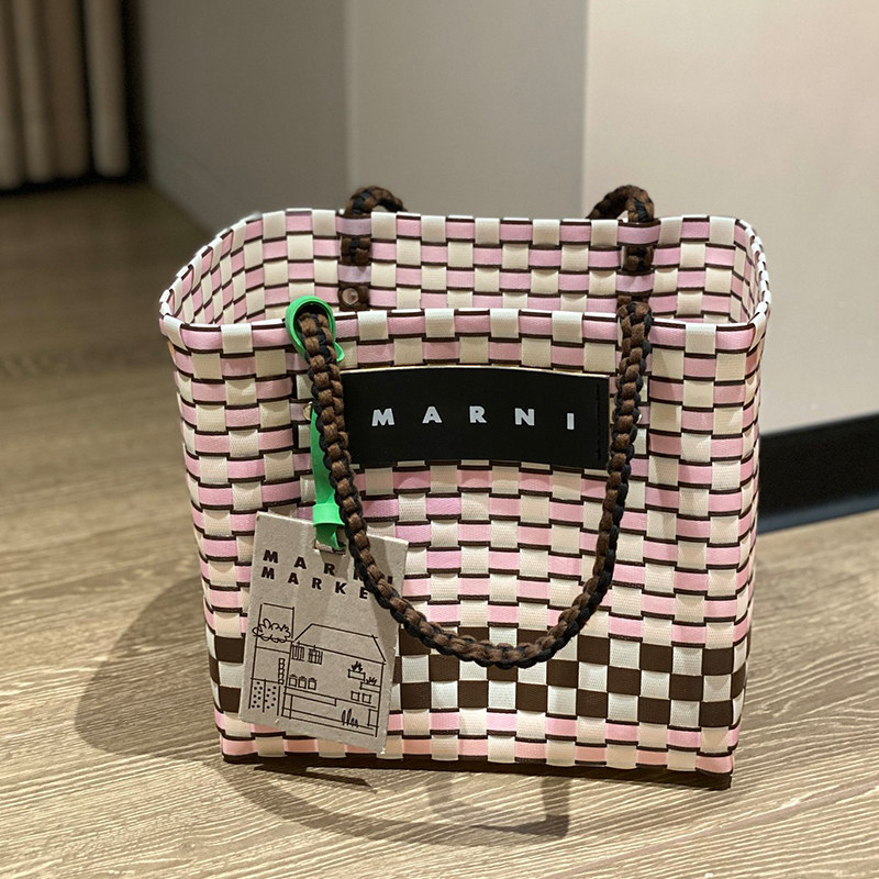 MARNI(マルニ) ブラウン(シュガーピンク) MARNI MARKET JERSEY HANDLE BASKET 編上げ バッグ ハンドバッグ :  300347xyu : PinkyGerbera - 通販 - Yahoo!ショッピング