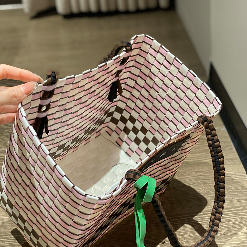 MARNI ジャージーバスケット アイボリーブラウン MARNI マルニ バッグ ジャージーハンドル バスケット JERSEY