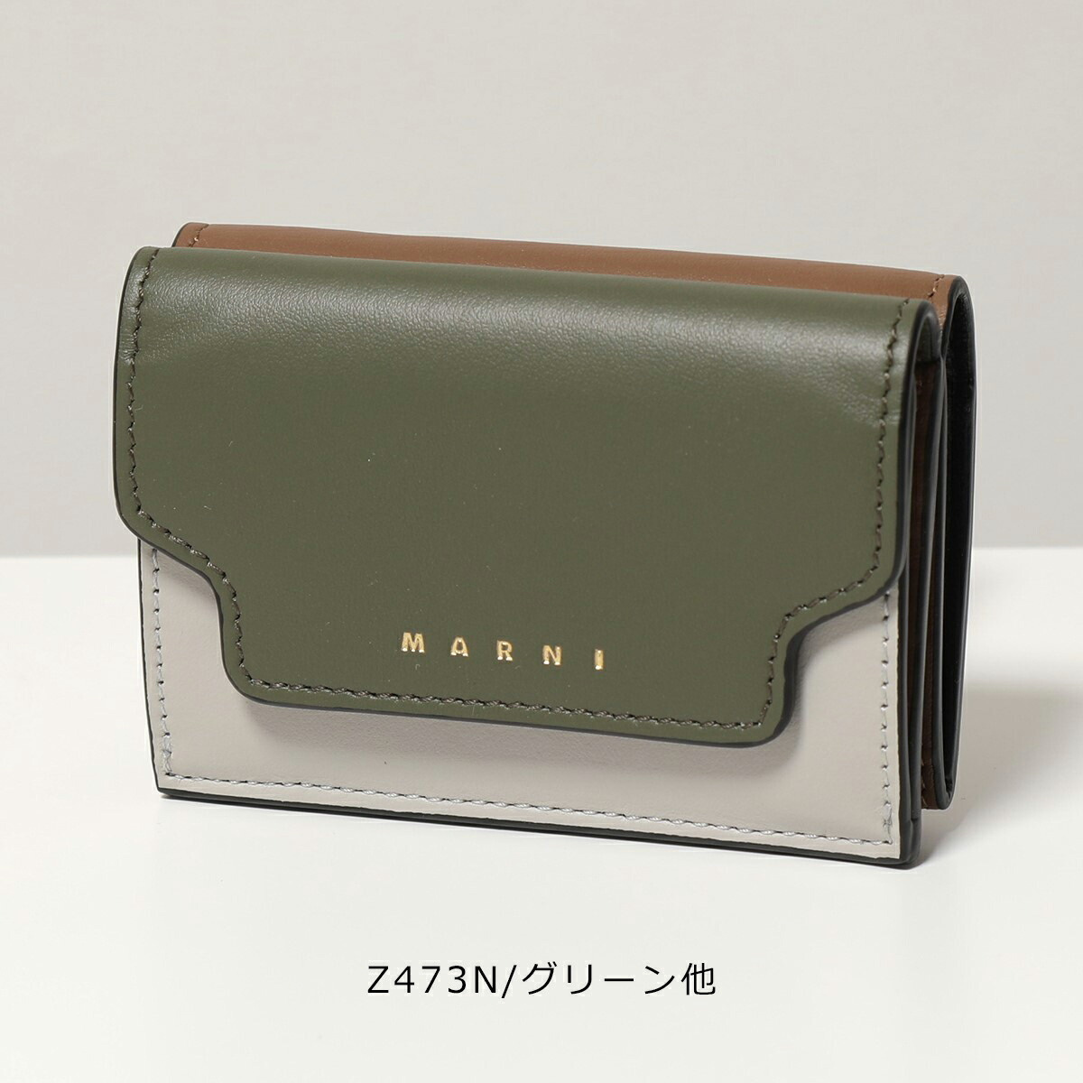 ☆MARNI☆サフィアーノカーフスキン トリフォールドウォレット☆ MARNI マルニ サフィアーノ カーフスキン トリフォールド