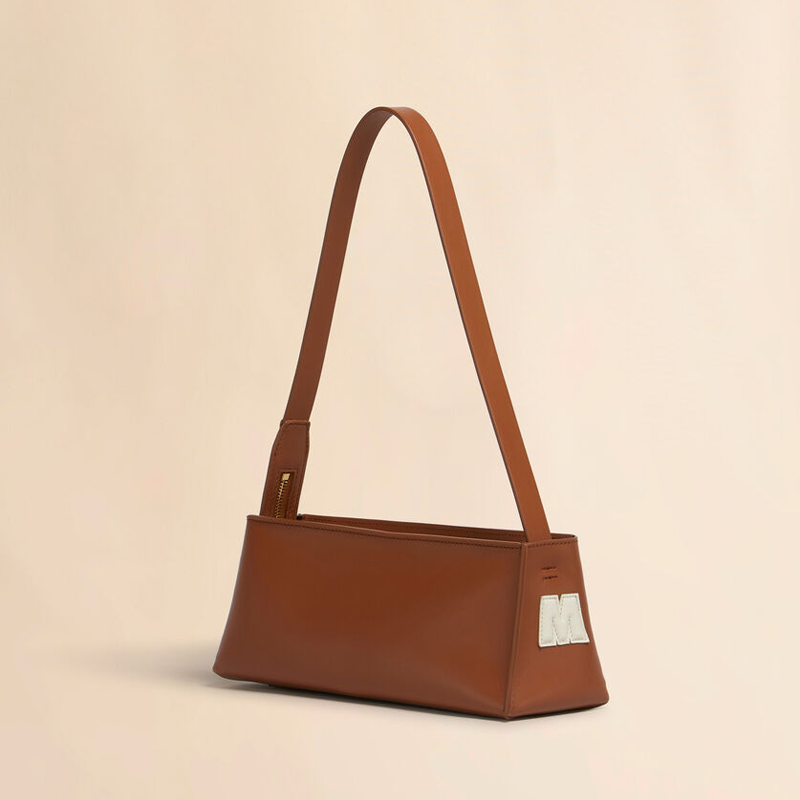 MARNI（マルニ） ブラウン レザー製 Museo バゲットバッグ ミュゼオ